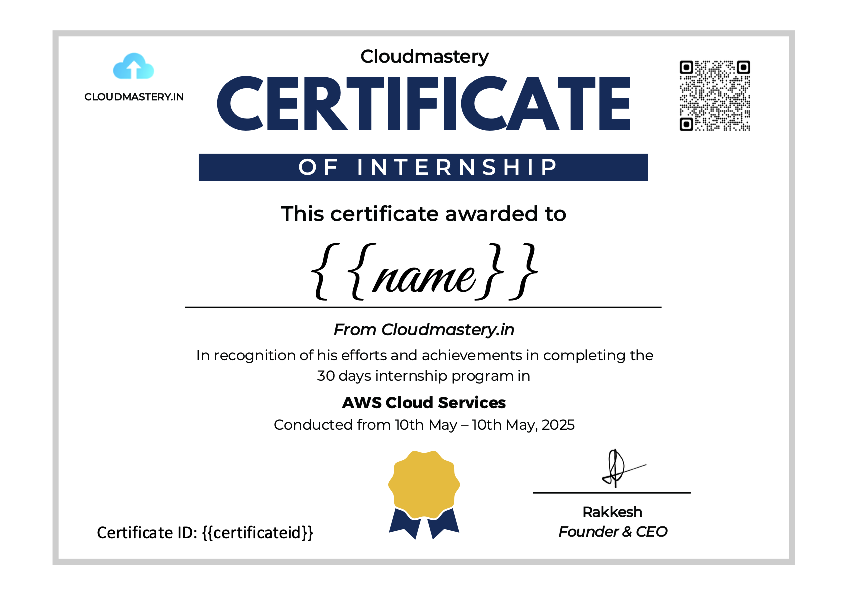 Certificate Sample
